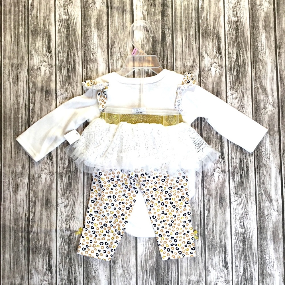 NEW Girls 6-9M Outfit Leopard Matching Set NWT - Picture 6 of 12